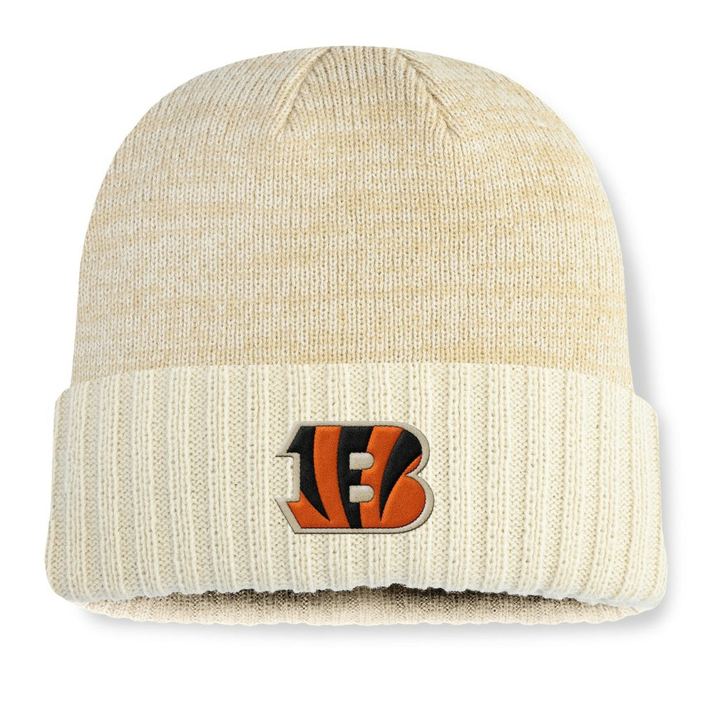 Cincinnati Bengals Block Cuffed Knit Hat - Cream sale