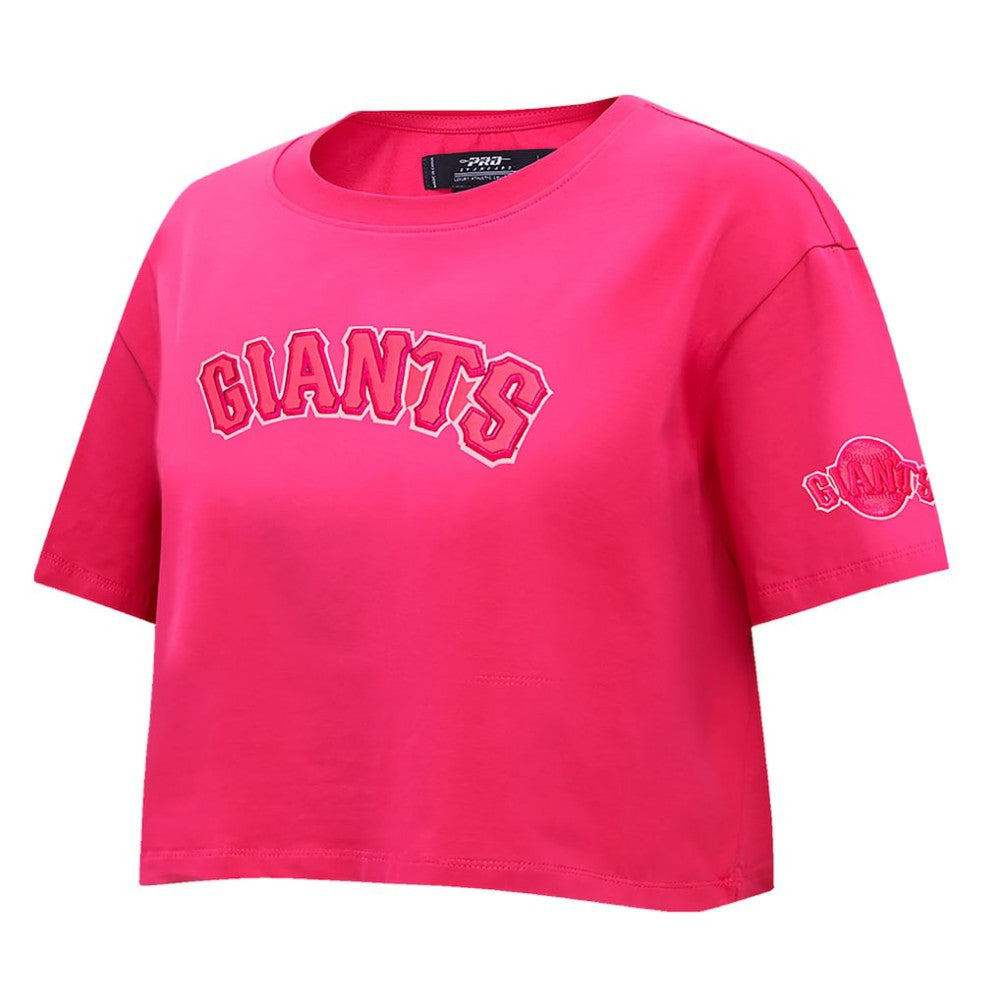 San Francisco Giants Pro Standard Women's Triple Pink Boxy Cropped T-Shirt - Pink
