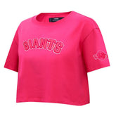 San Francisco Giants Pro Standard Women's Triple Pink Boxy Cropped T-Shirt - Pink