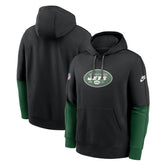 New York Jets Throwback Logo Club Tri-Blend Pullover Hoodie - Black | Nike sale