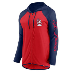 St. Louis Cardinals Women's Script Sleeve Full-Zip Hoodie - Red/Navy