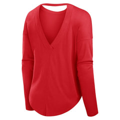 Philadelphia Phillies Women's Core Boat Neck Long Sleeve T-Shirt - Red