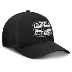 Boston Red Sox Team Patch A-Frame Trucker Snapback Hat - Black