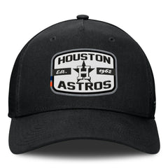 Houston Astros Team Patch A-Frame Trucker Snapback Hat - Black
