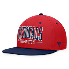 Washington Nationals Fundamental Bold Snapback Hat - Red/Navy