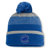 Chicago Cubs Fundamental Gradient Cuffed Knit Hat with Pom - Royal