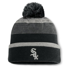 Chicago White Sox Fundamental Gradient Cuffed Knit Hat with Pom - Black