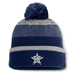 Houston Astros Fundamental Gradient Cuffed Knit Hat with Pom - Navy