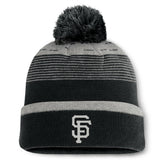 San Francisco Giants Fundamental Gradient Cuffed Knit Hat with Pom - Black