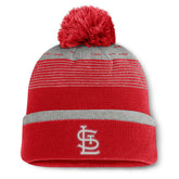 St. Louis Cardinals Fundamental Gradient Cuffed Knit Hat with Pom - Red