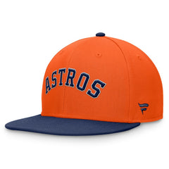 Houston Astros Fundamental Two-Tone Fitted Hat - Orange/Navy