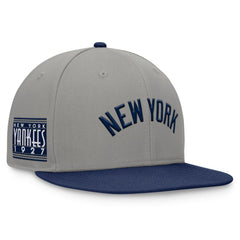 New York Yankees Fundamental Two-Tone Fitted Hat - Gray