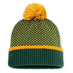 Athletics Women's Fundamental Jacquard Cuffed Knit Hat with Pom - Green