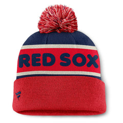 Boston Red Sox Heritage Cuffed Knit Hat with Pom - Navy