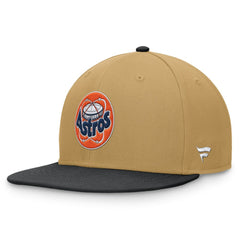 Houston Astros Heritage Two-Tone Fitted Hat - Khaki/Black