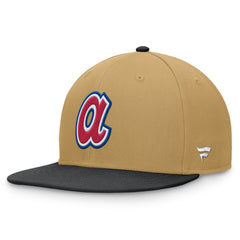 Atlanta Braves Heritage Two-Tone Fitted Hat - Khaki/Black