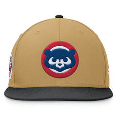 Chicago Cubs Heritage Two-Tone Fitted Hat - Khaki/Black