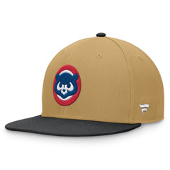 Chicago Cubs Heritage Two-Tone Fitted Hat - Khaki/Black