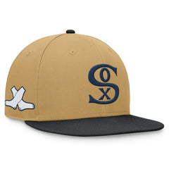 Chicago White Sox Heritage Two-Tone Fitted Hat - Khaki/Black