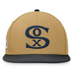 Chicago White Sox Heritage Two-Tone Fitted Hat - Khaki/Black