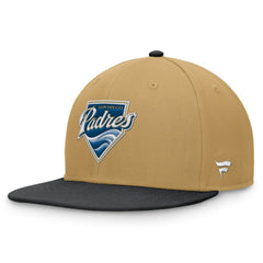 San Diego Padres Heritage Two-Tone Fitted Hat - Khaki/Black
