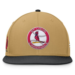 St. Louis Cardinals Heritage Two-Tone Fitted Hat - Khaki/Black