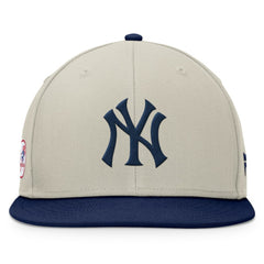New York Yankees Team Two-Tone Snapback Hat - Khaki/Navy