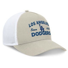 Los Angeles Dodgers A-Frame Trucker Adjustable Hat - Stone