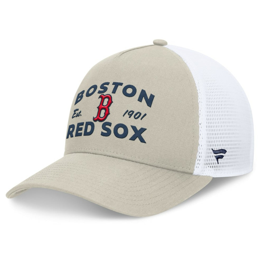 Boston Red Sox A-Frame Trucker Adjustable Hat - Stone
