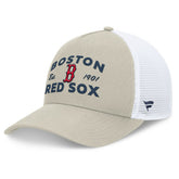 Boston Red Sox A-Frame Trucker Adjustable Hat - Stone