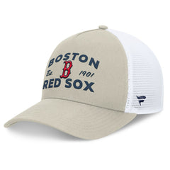 Boston Red Sox A-Frame Trucker Adjustable Hat - Stone