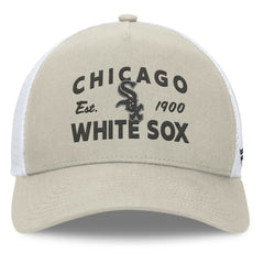Chicago White Sox A-Frame Trucker Adjustable Hat - Stone