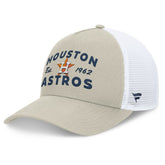 Houston Astros A-Frame Trucker Adjustable Hat - Stone