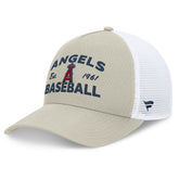 Los Angeles Angels A-Frame Trucker Adjustable Hat - Stone