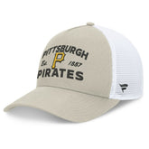 Pittsburgh Pirates A-Frame Trucker Adjustable Hat - Stone