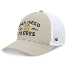 San Diego Padres A-Frame Trucker Adjustable Hat - Stone