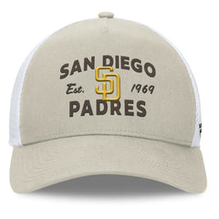 San Diego Padres A-Frame Trucker Adjustable Hat - Stone