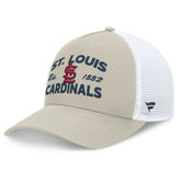 St. Louis Cardinals A-Frame Trucker Adjustable Hat - Stone