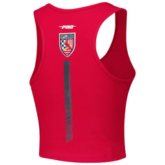 St. Louis Cardinals Pro Standard Women's Fast Lane Fitted Tri-Blend Cropped Tank Top - Red