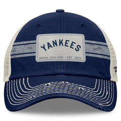 New York Yankees Heritage Stripe Trucker Adjustable Hat - Navy/Natural