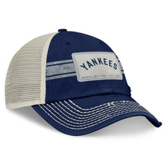 New York Yankees Heritage Stripe Trucker Adjustable Hat - Navy/Natural