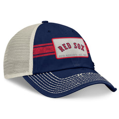 Boston Red Sox Heritage Stripe Trucker Adjustable Hat - Navy/Natural