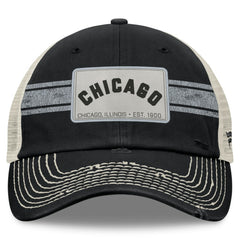 Chicago White Sox Heritage Stripe Trucker Adjustable Hat - Black/Natural
