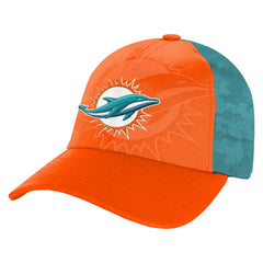 Miami Dolphins Youth Combine Two-Tone Adjustable Hat - Orange/Aqua discount