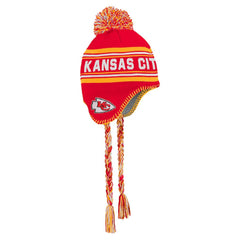 Kansas City Chiefs Youth Jacquard Tassel Knit Hat with Pom - Red sale