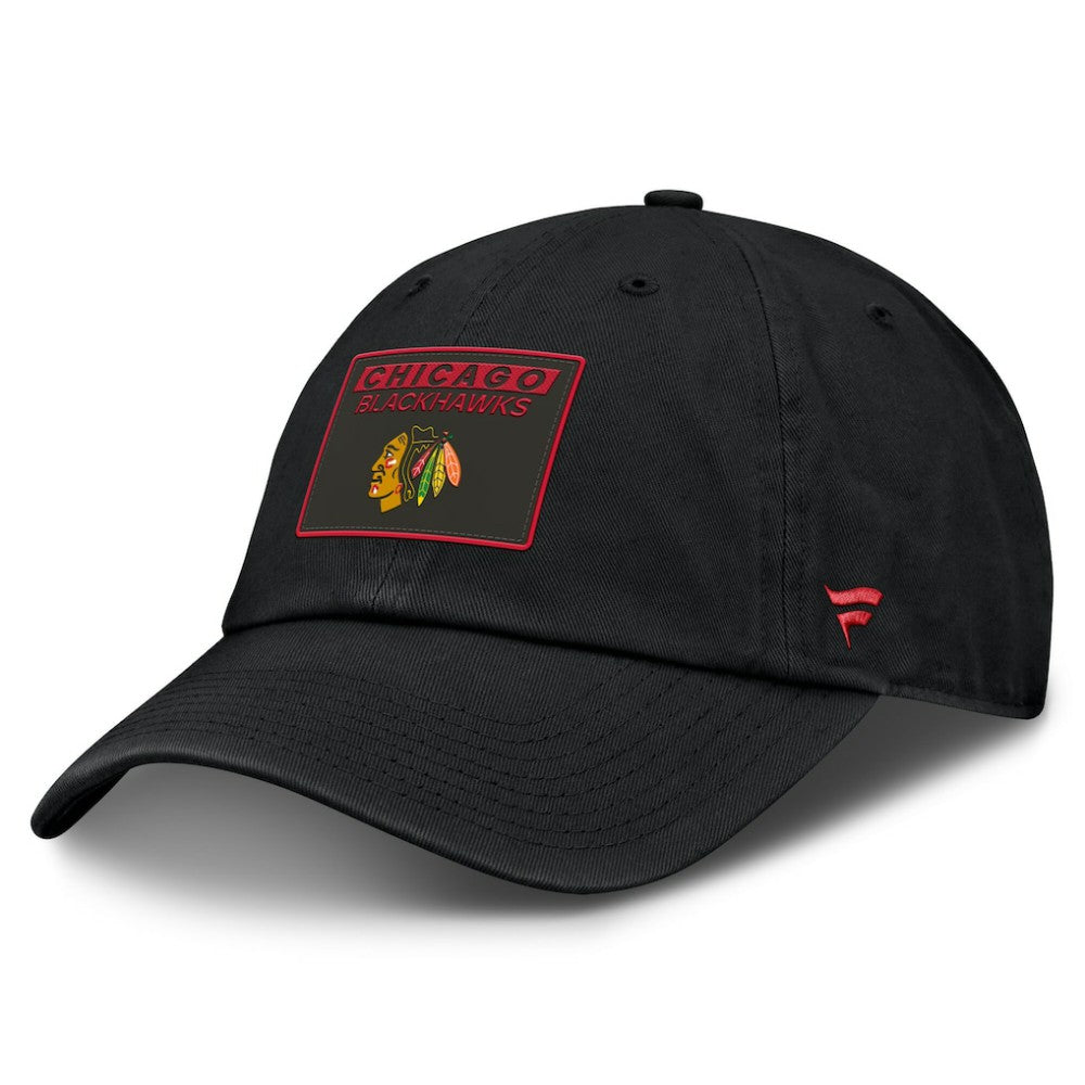 Chicago Blackhawks Fanatics Authentic Pro Prime Adjustable Hat Black