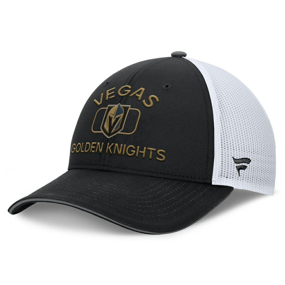Vegas Golden Knights Fanatics Authentic Pro Rink Trucker Hat Black/White