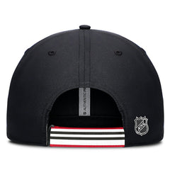 Chicago Blackhawks Fanatics Authentic Pro Ripstop Adjustable Hat Black/Red