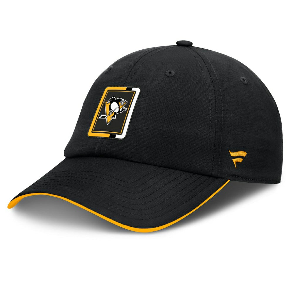 Pittsburgh Penguins Fanatics Authentic Pro Ripstop Adjustable Hat Black/Gold