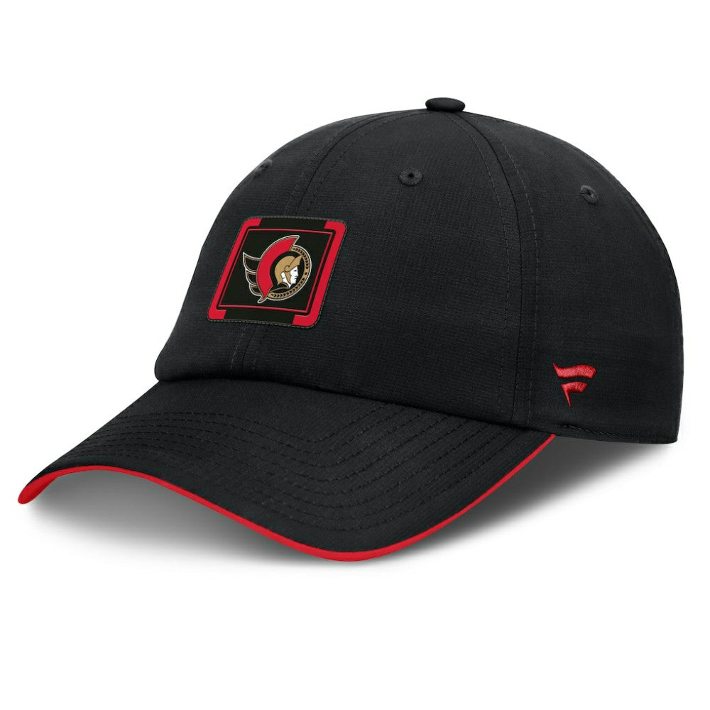 Ottawa Senators Fanatics Authentic Pro Ripstop Adjustable Hat Black/Red